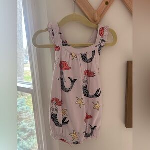 NWT 9-12M Tea Collection Mermaid Folklorico Cross Back Romper